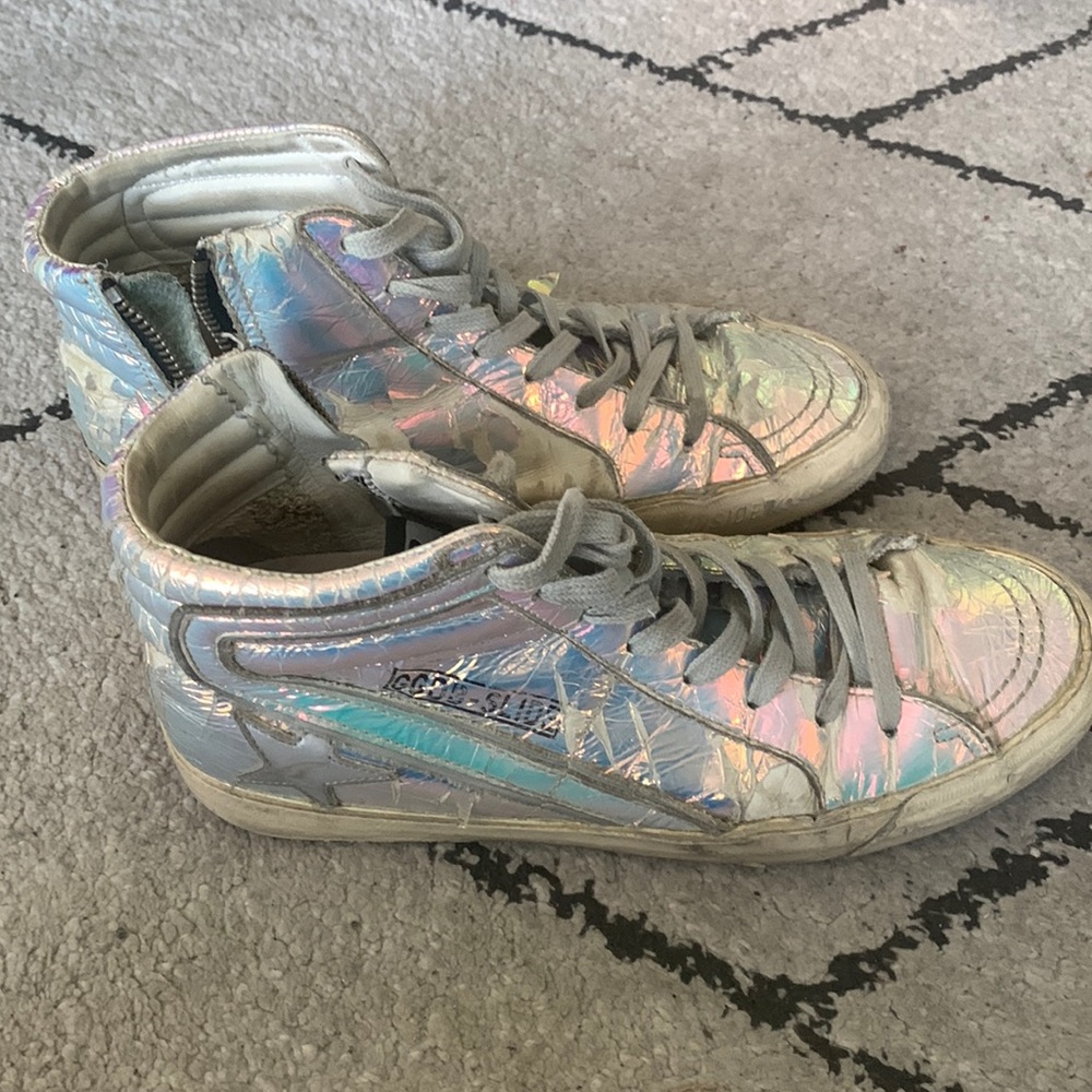 Golden goose slide iridescent sneakers 7.5